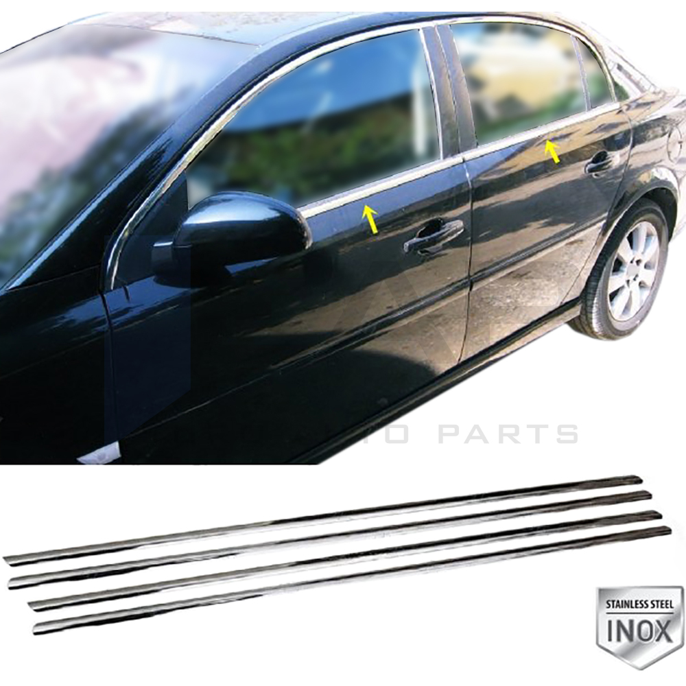Window Frame Garnish - 4 Pcs - Stainless Steel