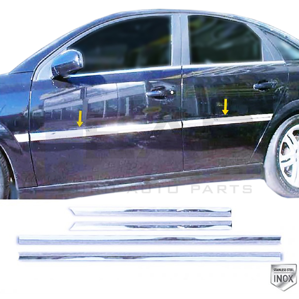 Side Door Trim - 4 Pcs - Stainless Steel