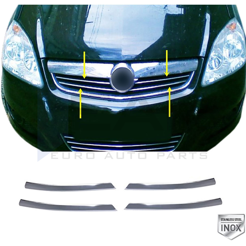 Front Grille - 4 Pcs - Stainless Steel