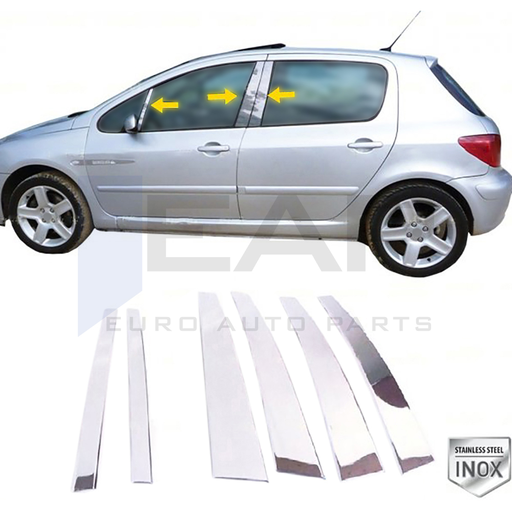 Door Post Set - 6 Pcs - Stainless Steel