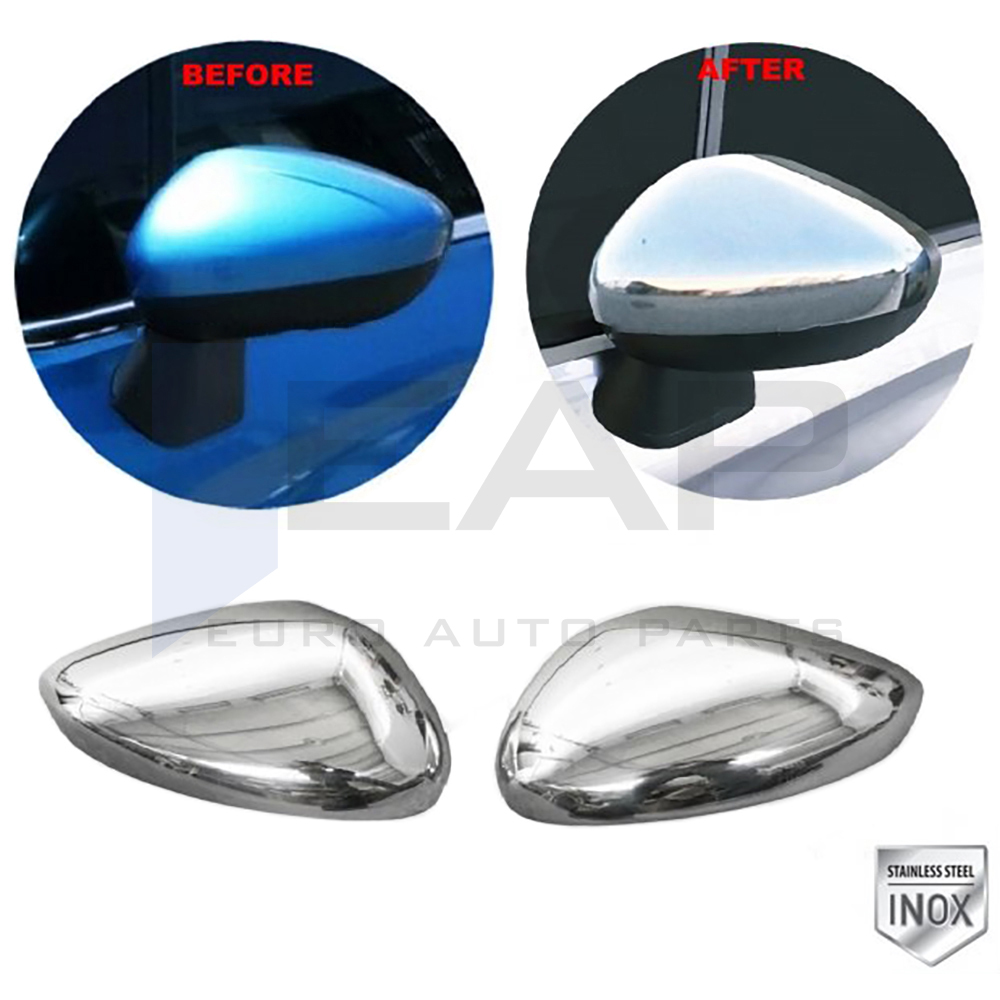 Mirror Cover 2 Pcs - Stainless Steel