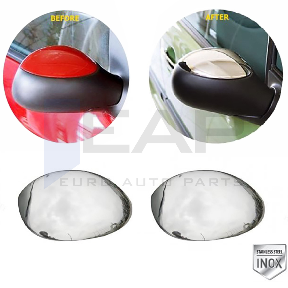 Mirror Cover 2 Pcs - Stainless Steel