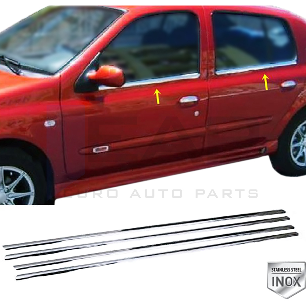 Window Frame Garnish - 4 Pcs - Stainless Steel