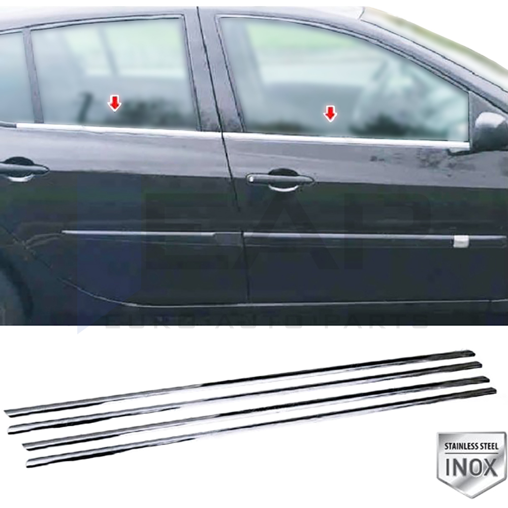 Window Frame Garnish - 4 Pcs - Stainless Steel