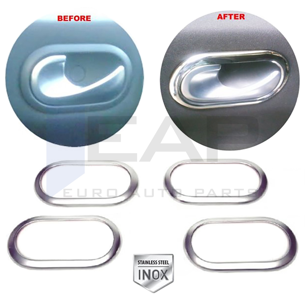 Exterior Door Handle Cup Bowl Cover - 4 Doors - Stainless Steel