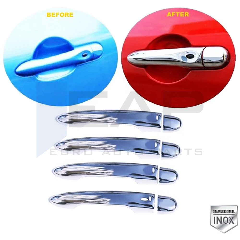 Door Handle Cover (1 Sensor Hole) - 4 Doors - Stainless Steel 