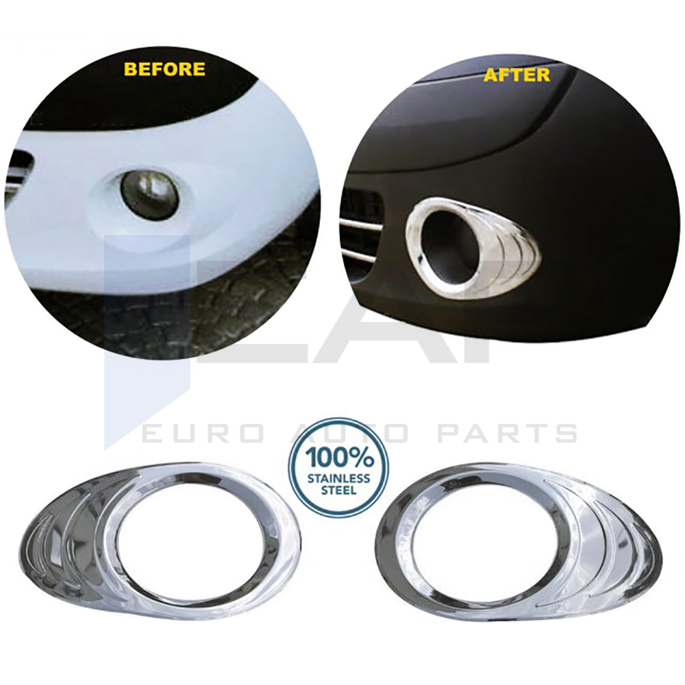 Fog Light Frame - 2 pcs - Stainless Steel 