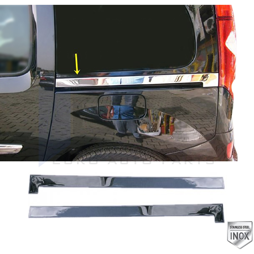 Side Door Rail Trim - 2 Pcs - Stainless Steel
