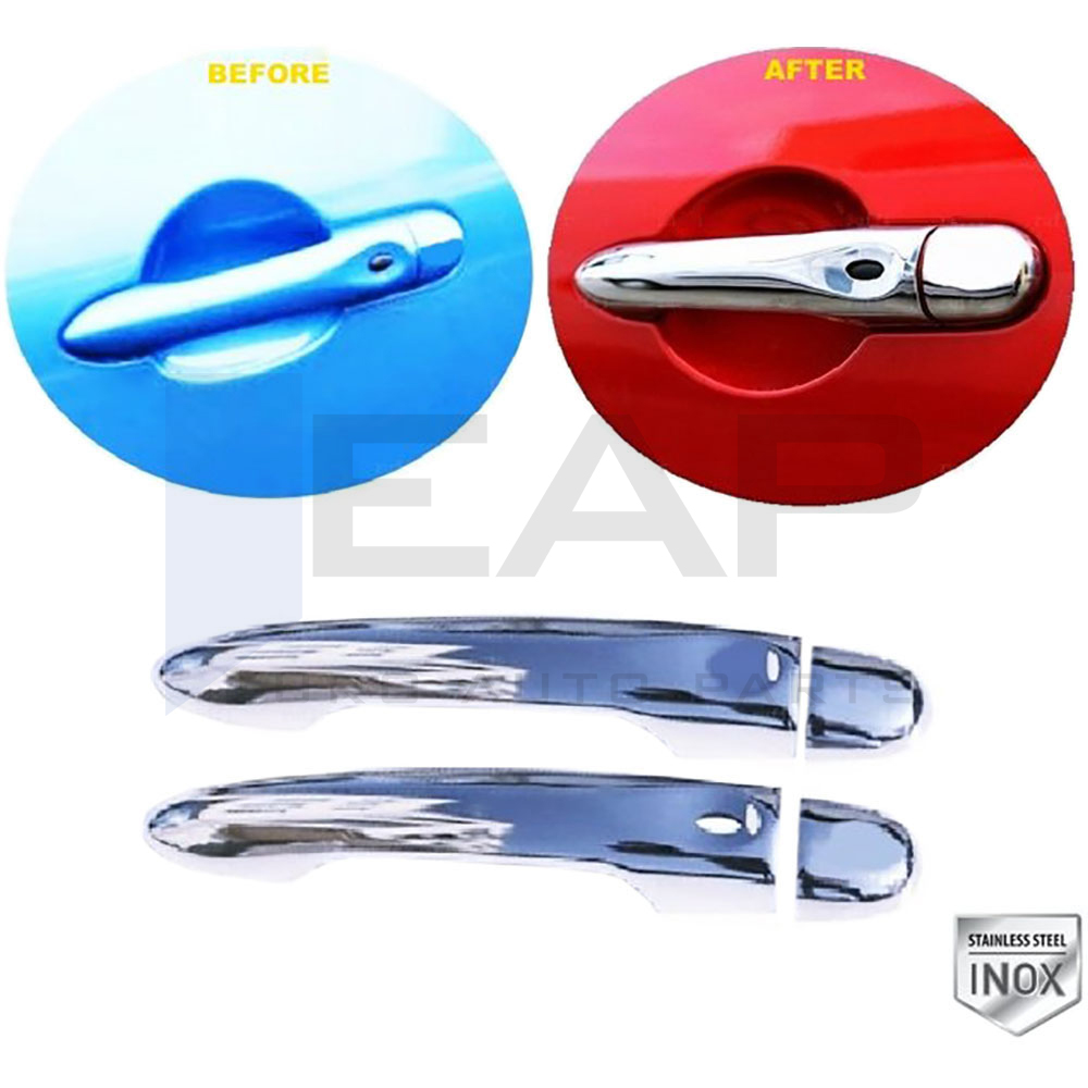 Door Handle Cover (1 Sensor Hole) - 2 Doors - Stainless Steel 