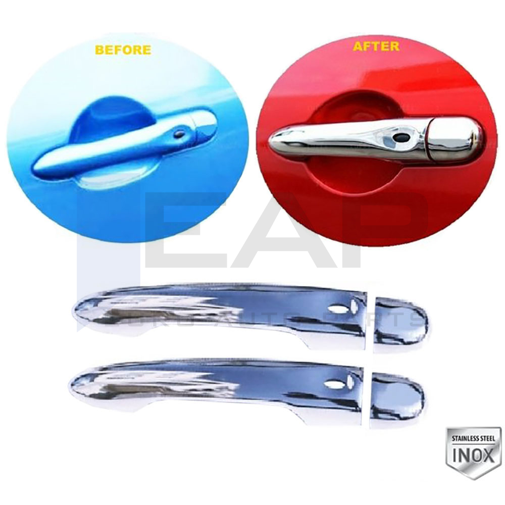 Door Handle Cover (2 Sensor Hole) - 2 Doors - Stainless Steel