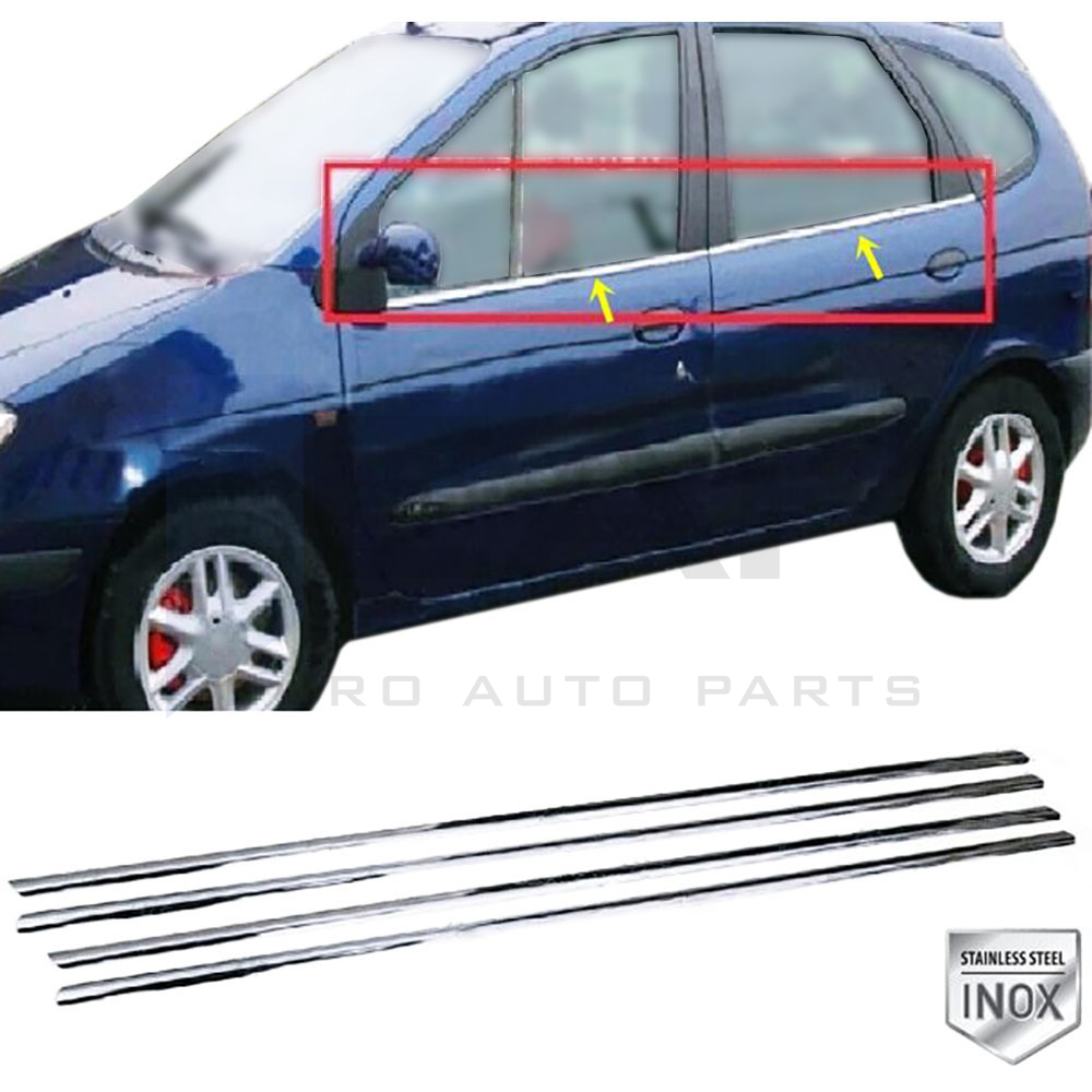 Window Frame Garnish - 4 Pcs - Stainless Steel