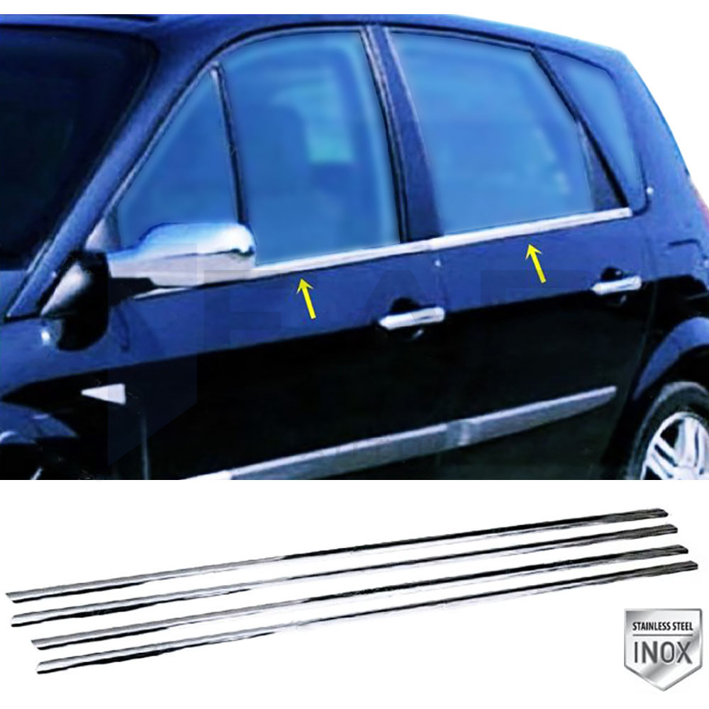 Window Frame Garnish - 4 Pcs - Stainless Steel