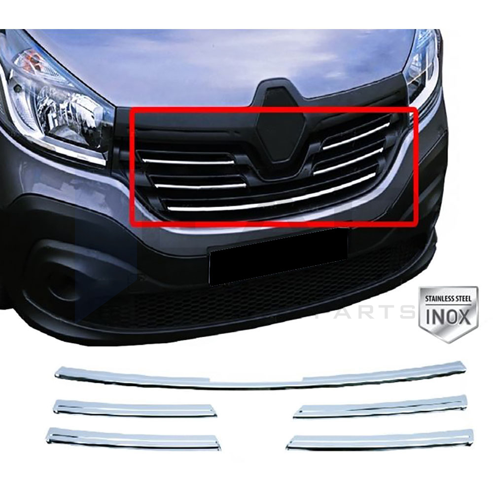 Front Grille - 5 Pcs - Stainless Steel
