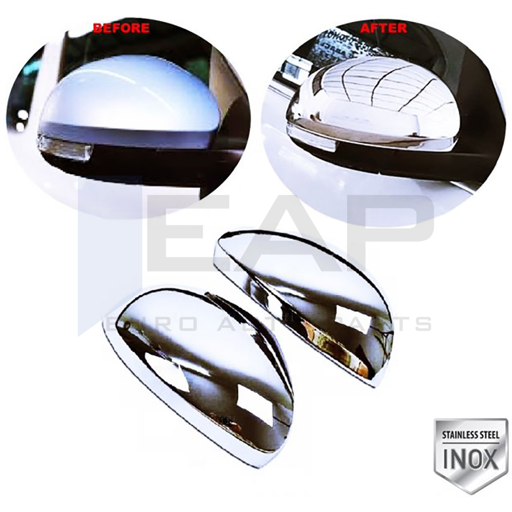 Mirror Cover 2 Pcs - Stainless Steel