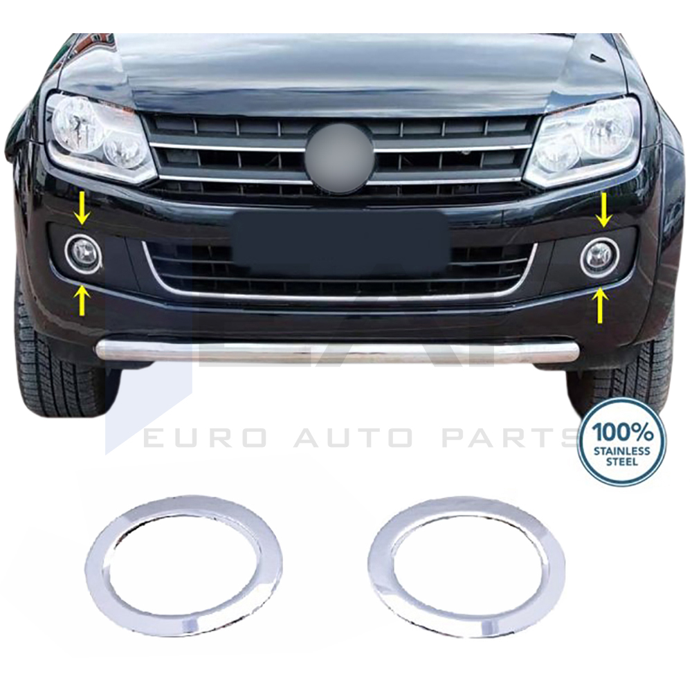 Fog Light Frame - 2 pcs - Stainless Steel 