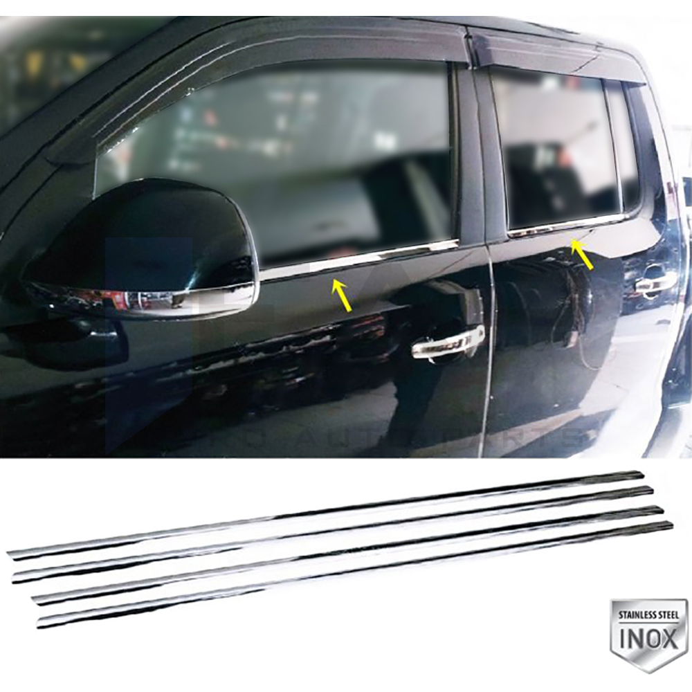 Window Frame Garnish - 4 Pcs - Stainless Steel