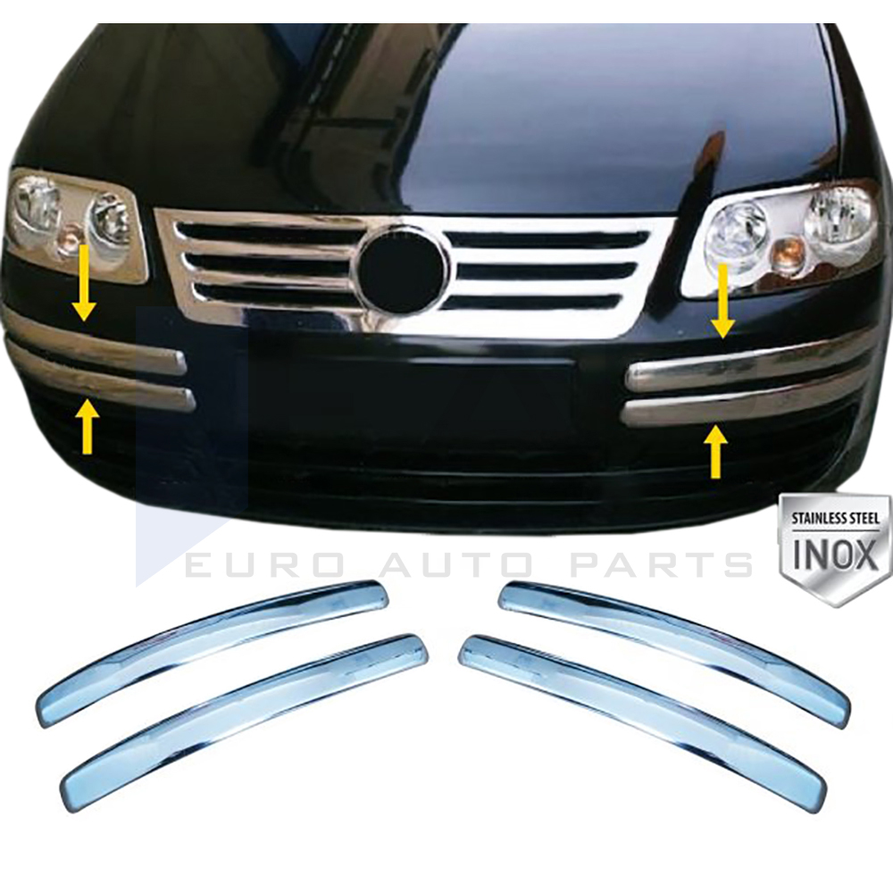 Front Bumper Eyebrow - 4 Pcs - Stainless Steel