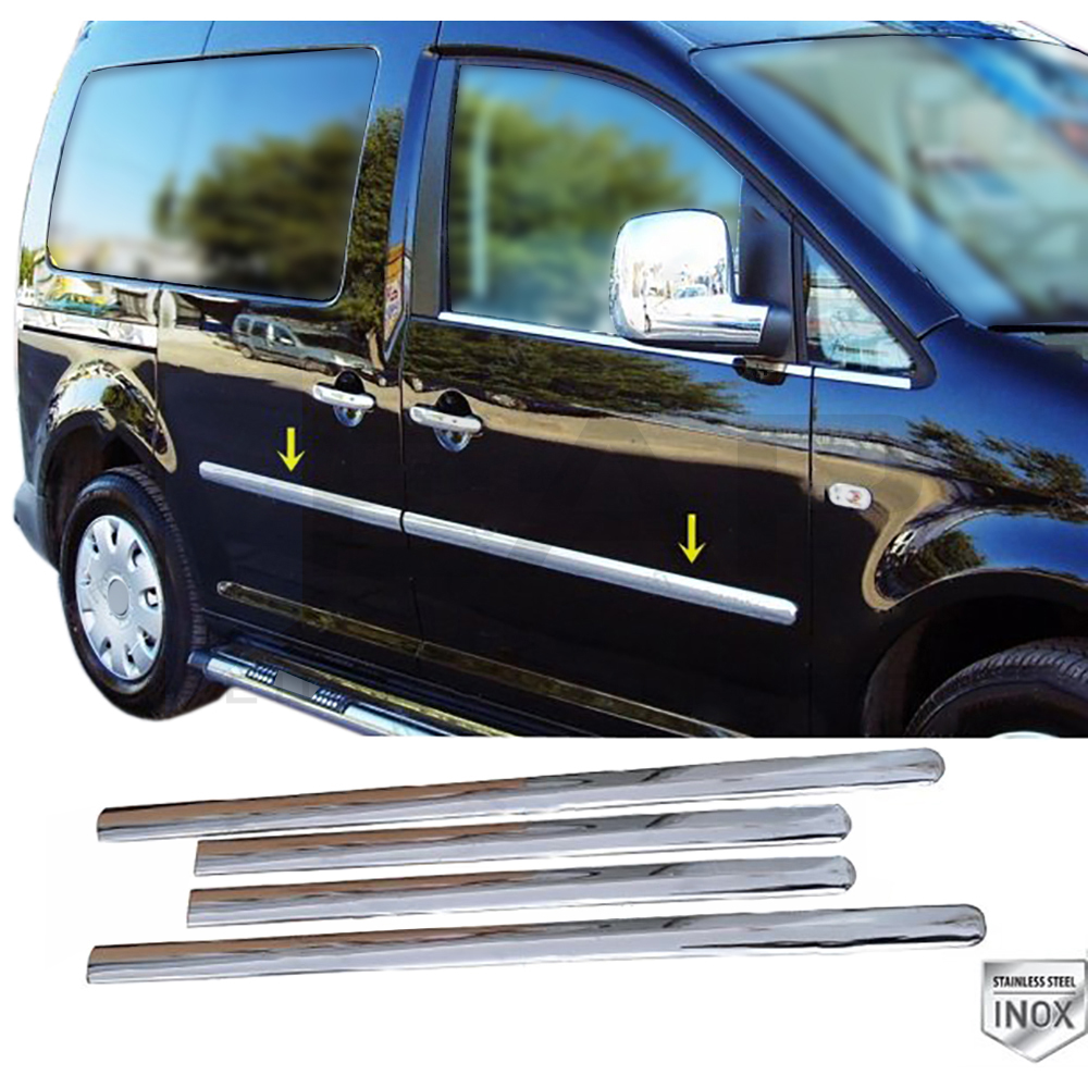 Side Door Trim - 4 Pcs - Stainless Steel
