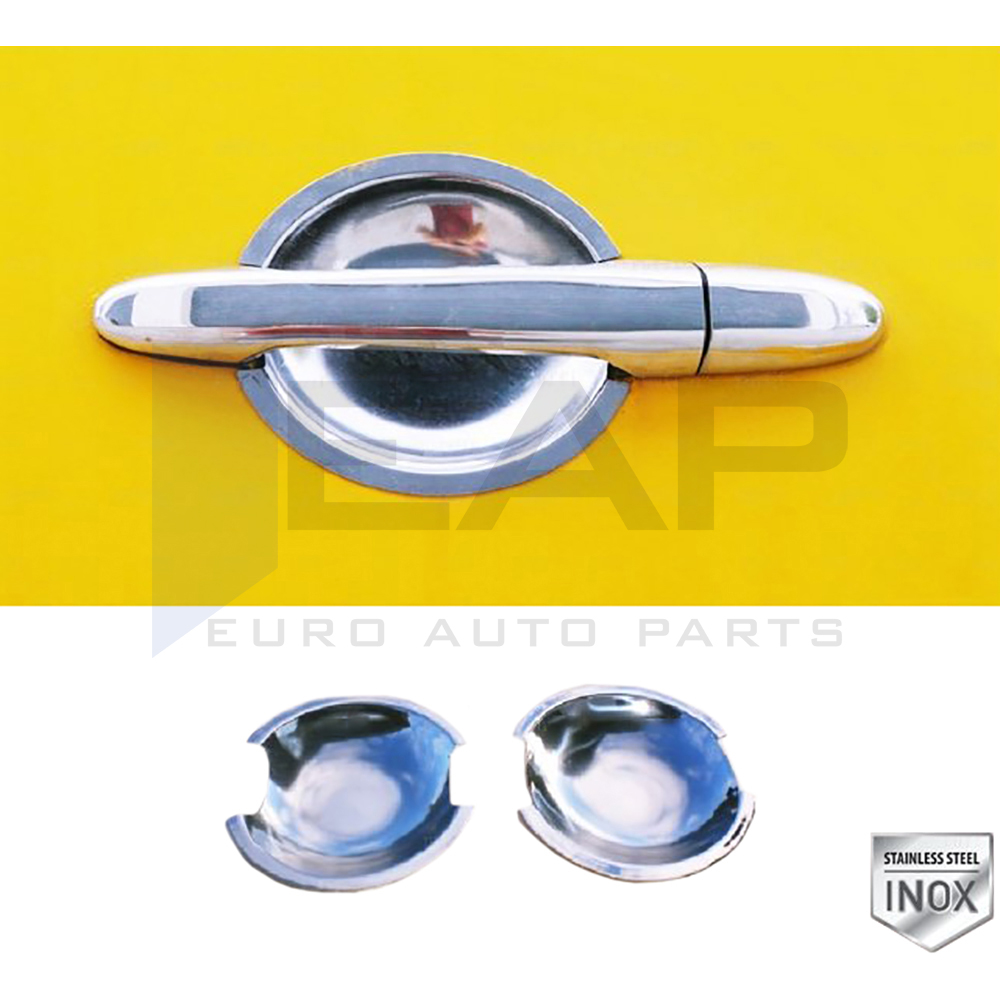 Exterior Door Handle Cup Bowl Cover - 2 Doors - Stainless Steel