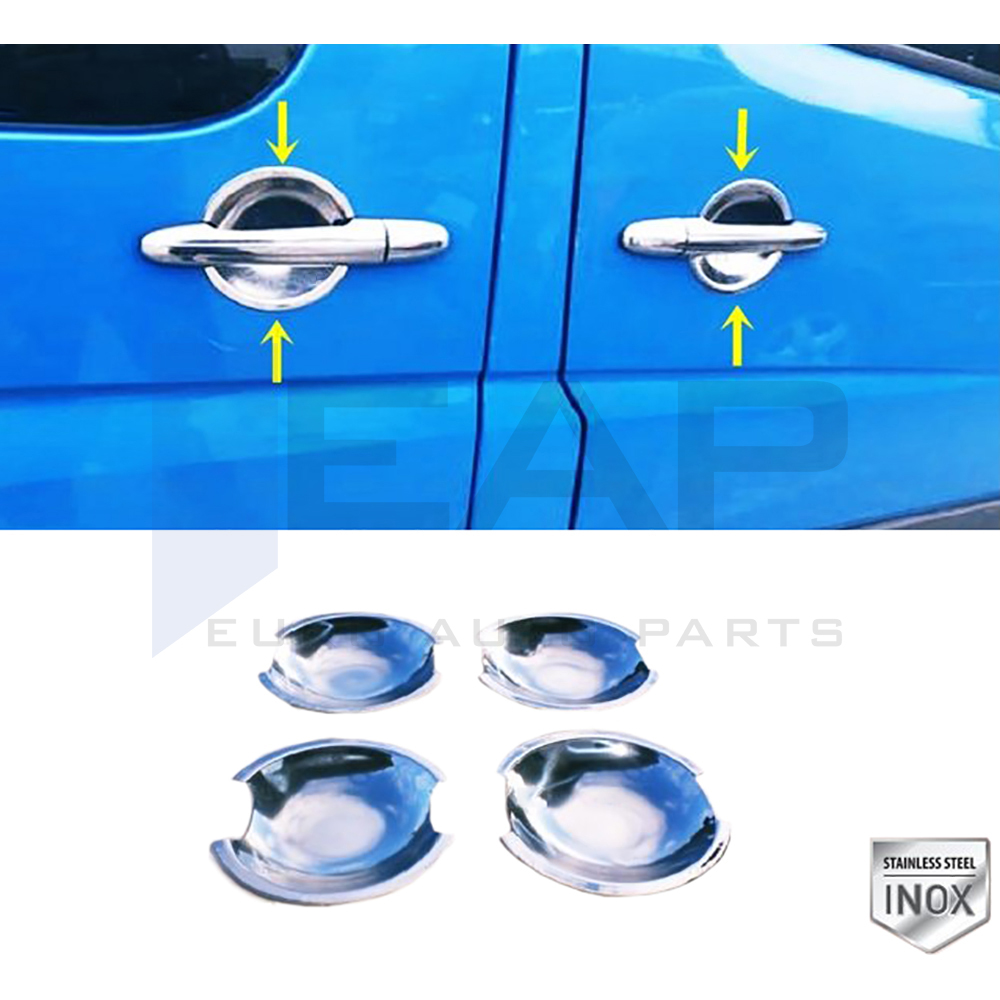 Door Handle Cup Bowl Cover - 4 Doors - Stainless Steel