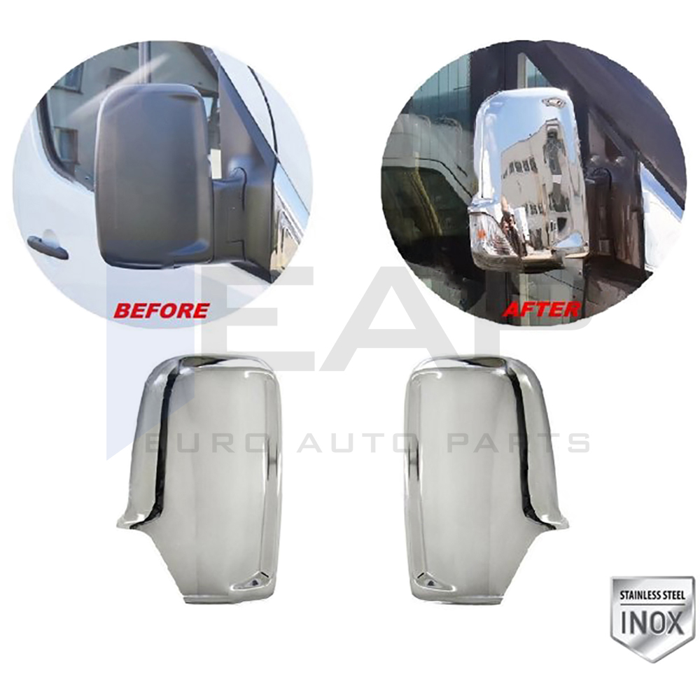 Mirror Cover 2 Pcs - Stainless Steel