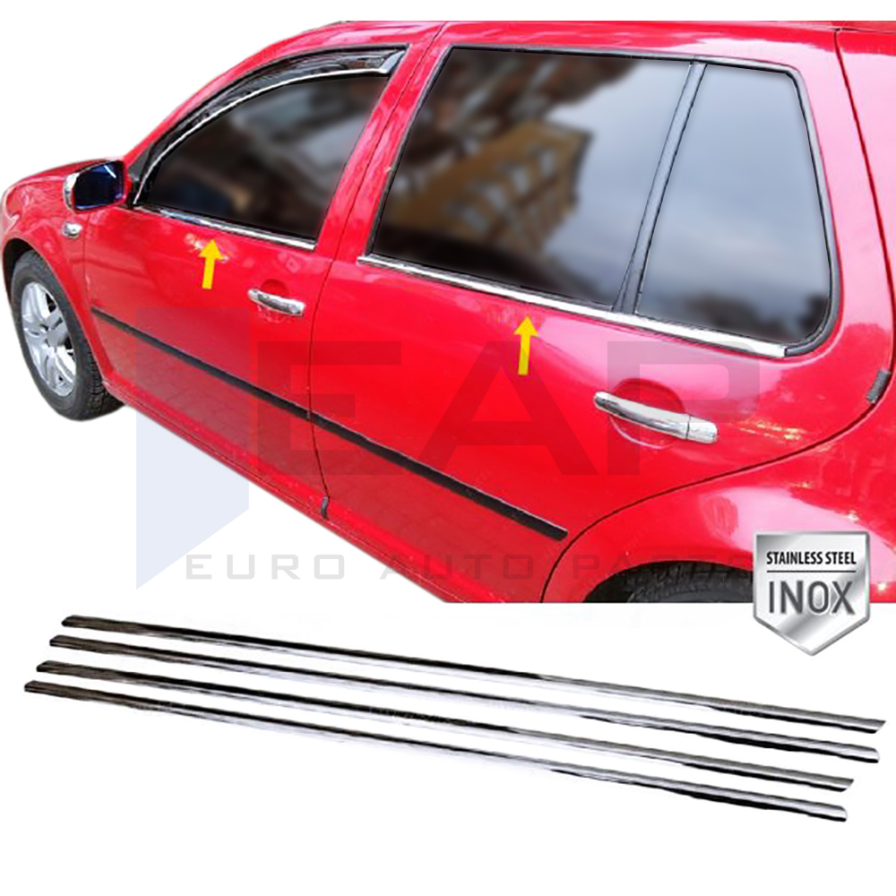 Window Frame Garnish - 4 Pcs - Stainless Steel