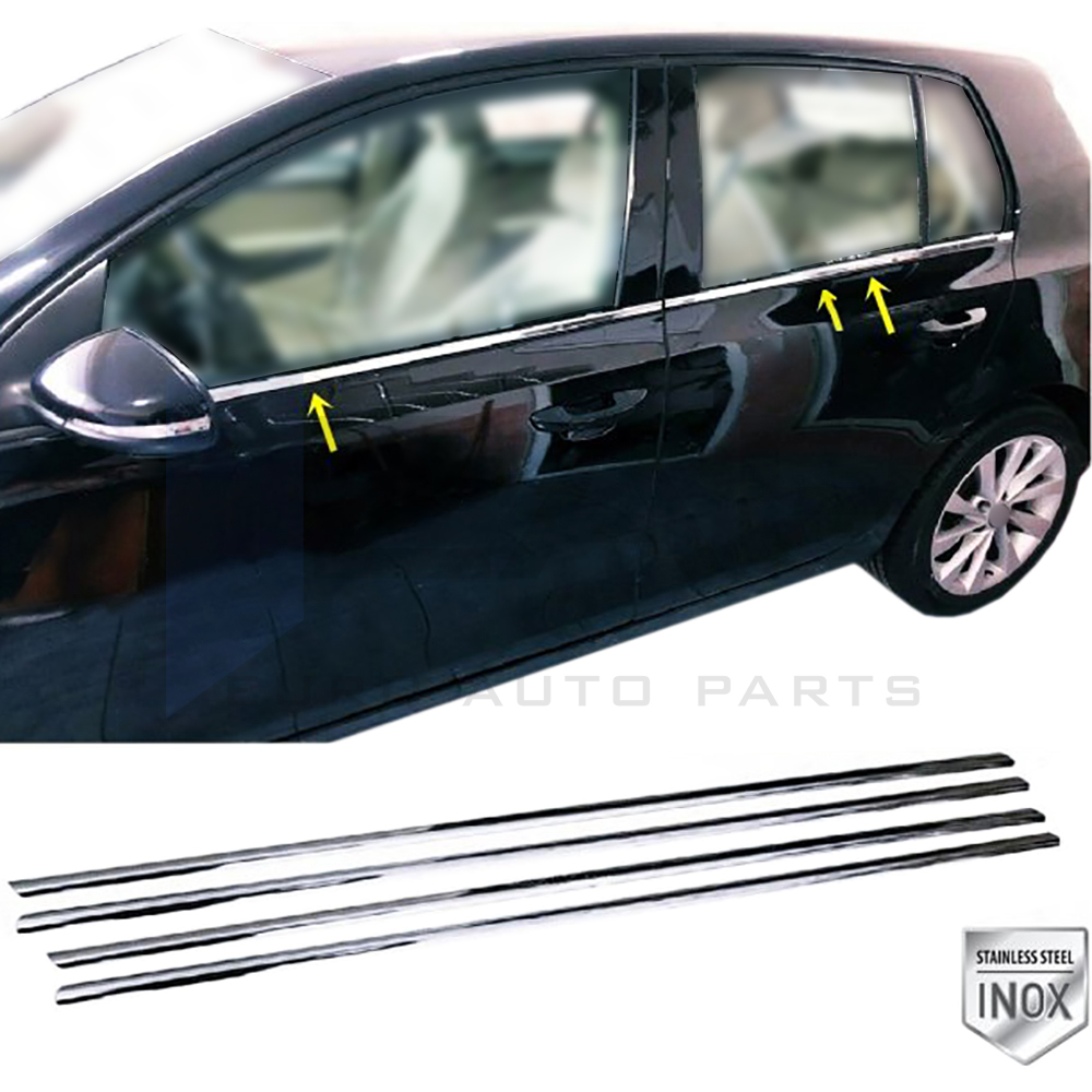 Window Frame Garnish - 4 Pcs - Stainless Steel