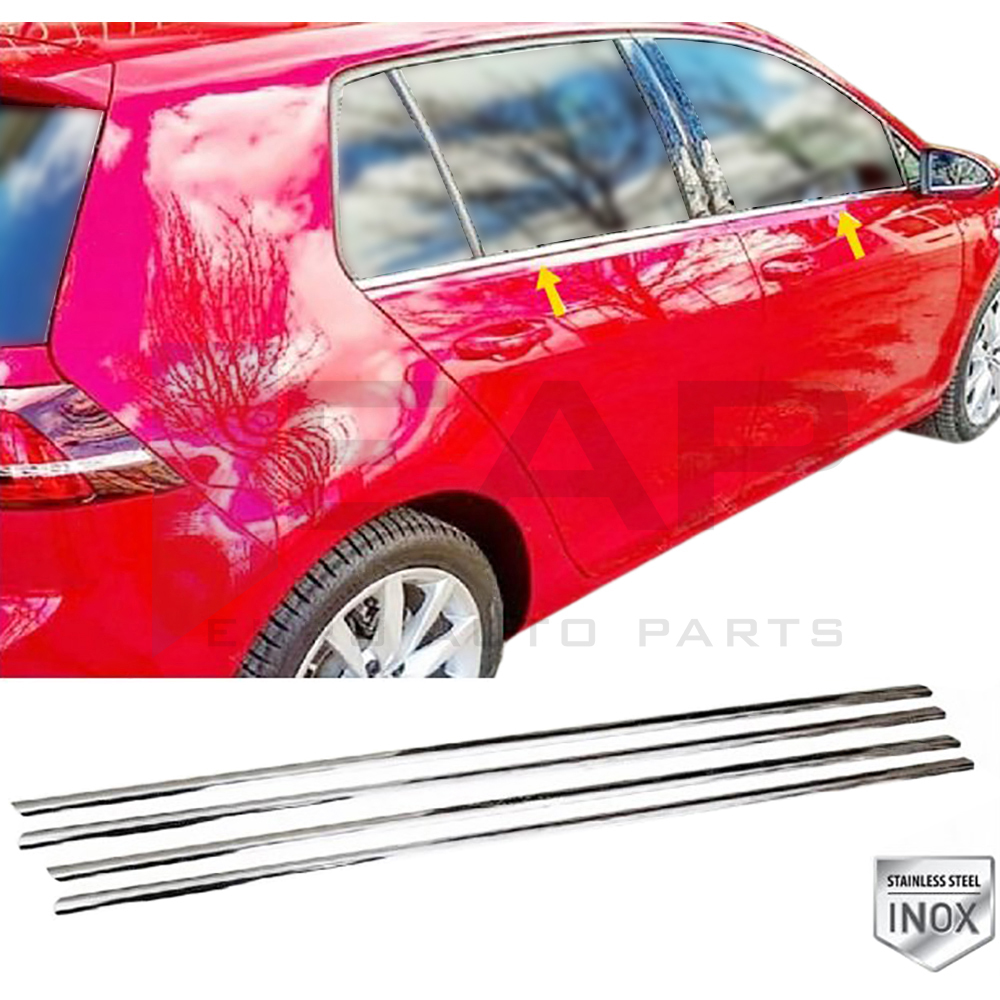 Window Frame Garnish - 4 Pcs - Stainless Steel
