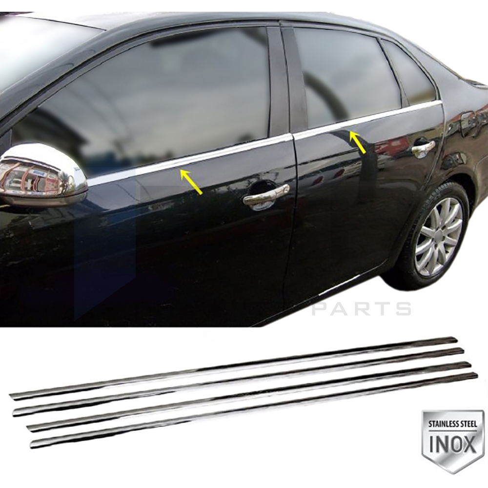 Window Frame Garnish - 4 Pcs - Stainless Steel