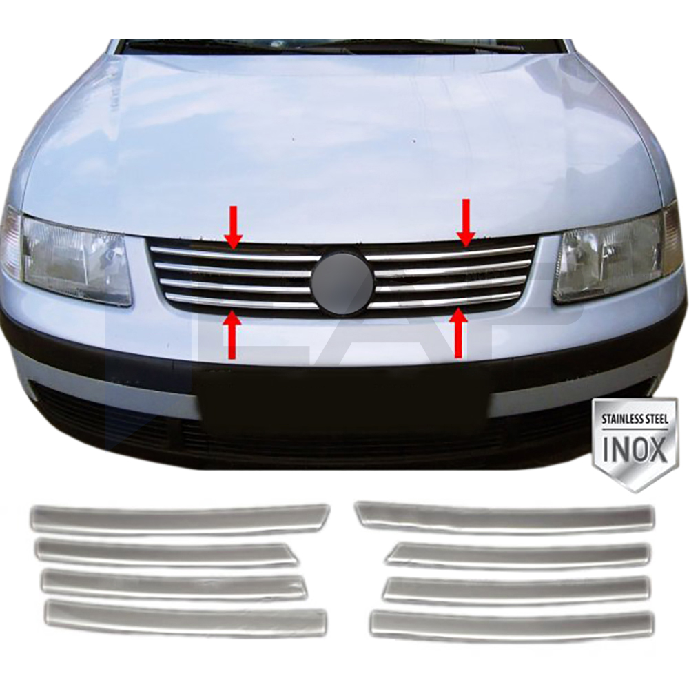Front Grille - 8 Pcs - Stainless Steel