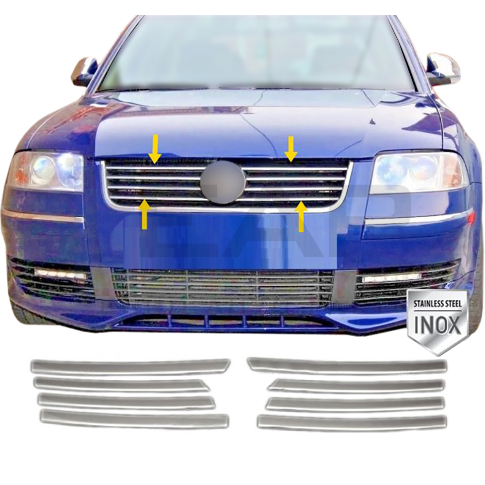 Front Grille - 8 Pcs - Stainless Steel
