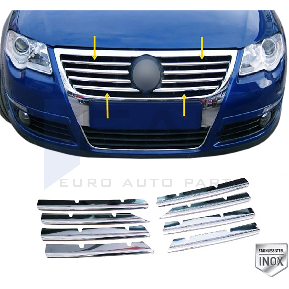 Front Grille - 8 Pcs - Stainless Steel