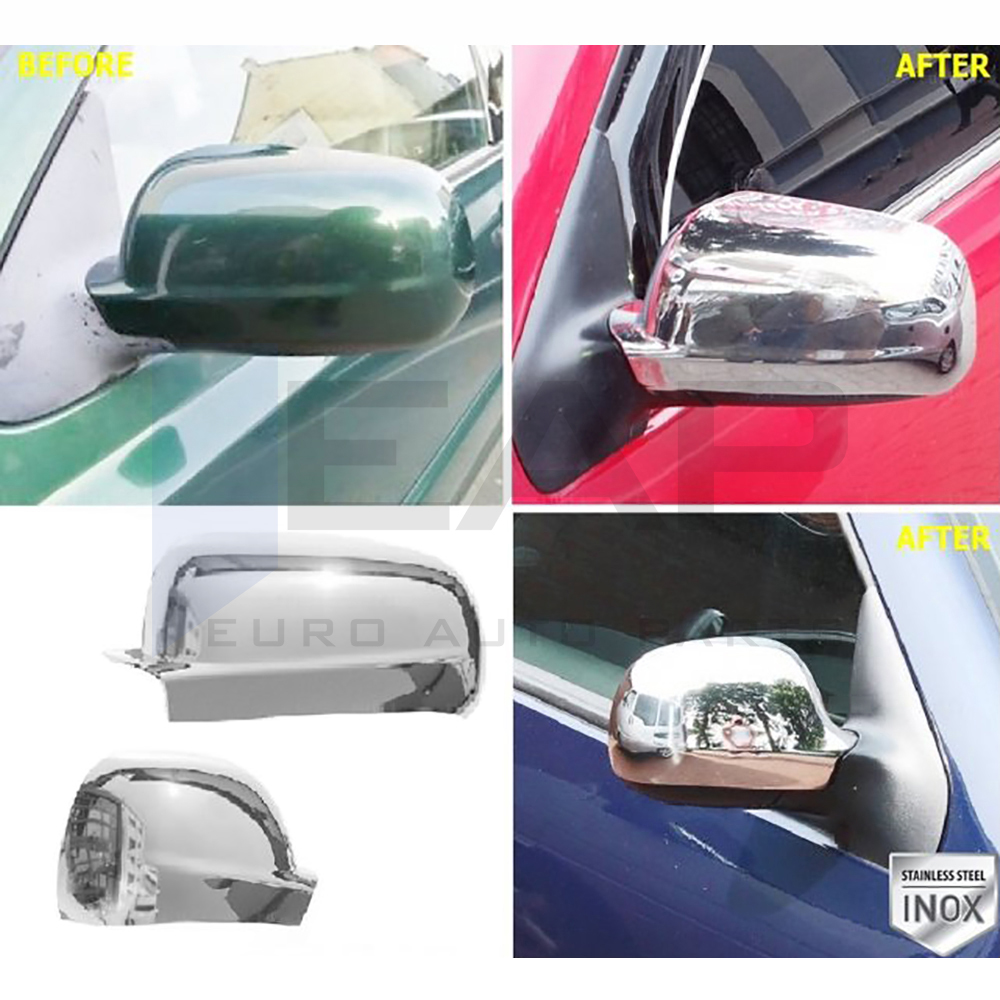 Mirror Cover 2 Pcs - Stainless Steel