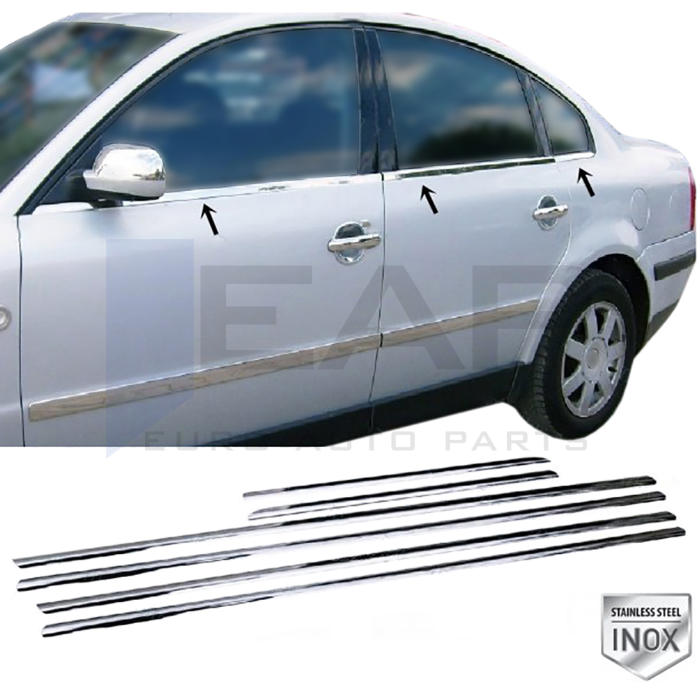 Window Frame Garnish - 6 Pcs - Stainless Steel