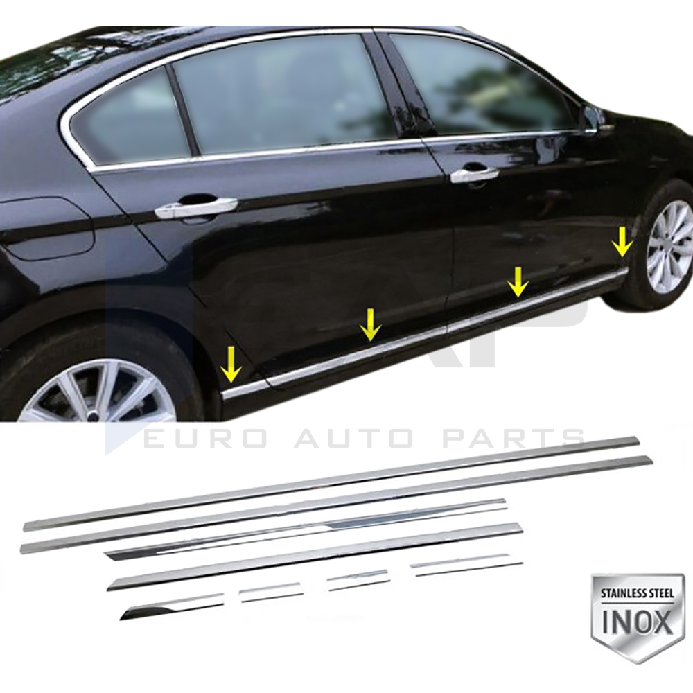 Side Door Trim -  8 Pcs - Stainless Steel