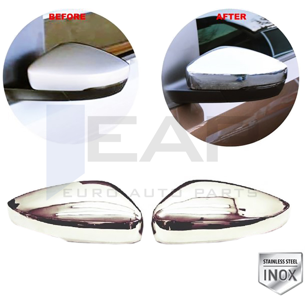 Mirror Cover 2 Pcs - Stainless Steel