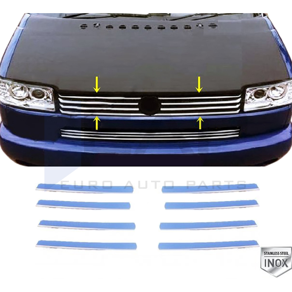 Front Grille - 8 Pcs - Stainless Steel