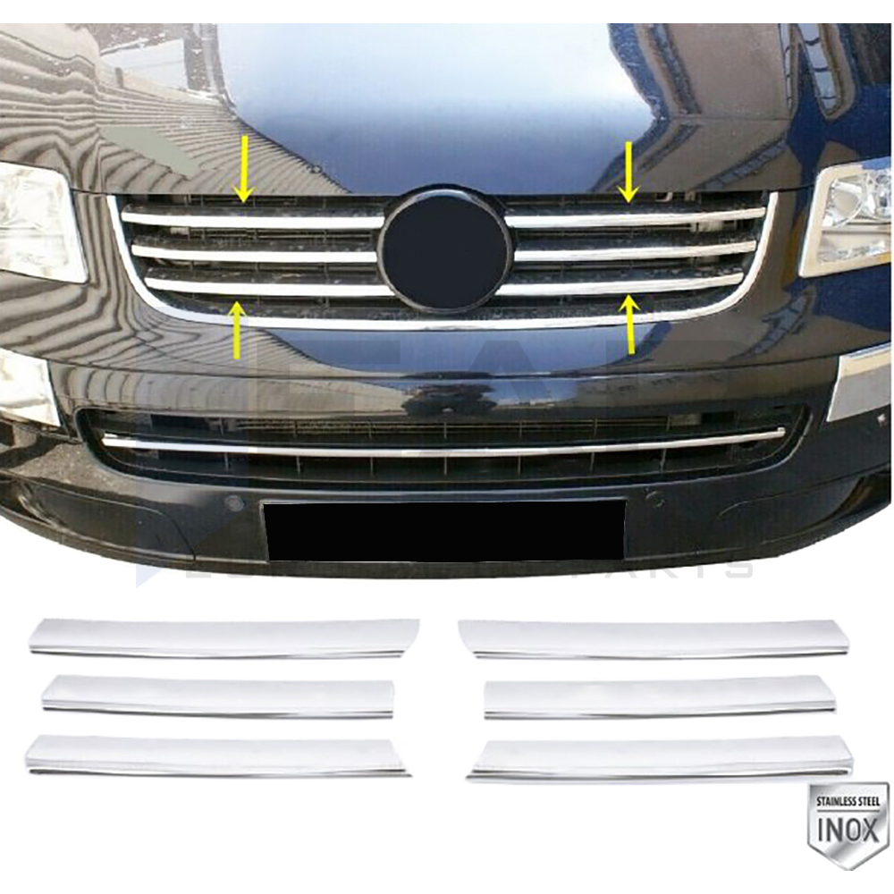 Front Grille - 6 Pcs - Stainless Steel