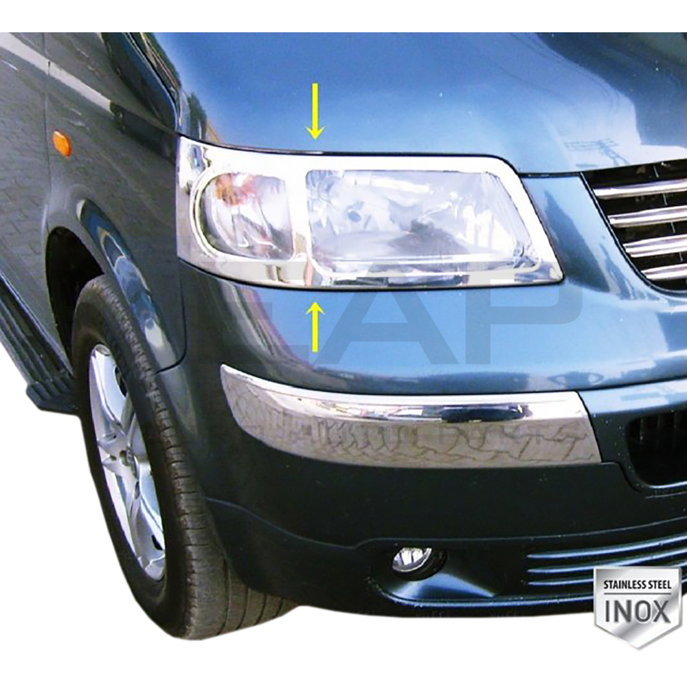 Headlight Frame - 2 Pcs - Stainless Steel