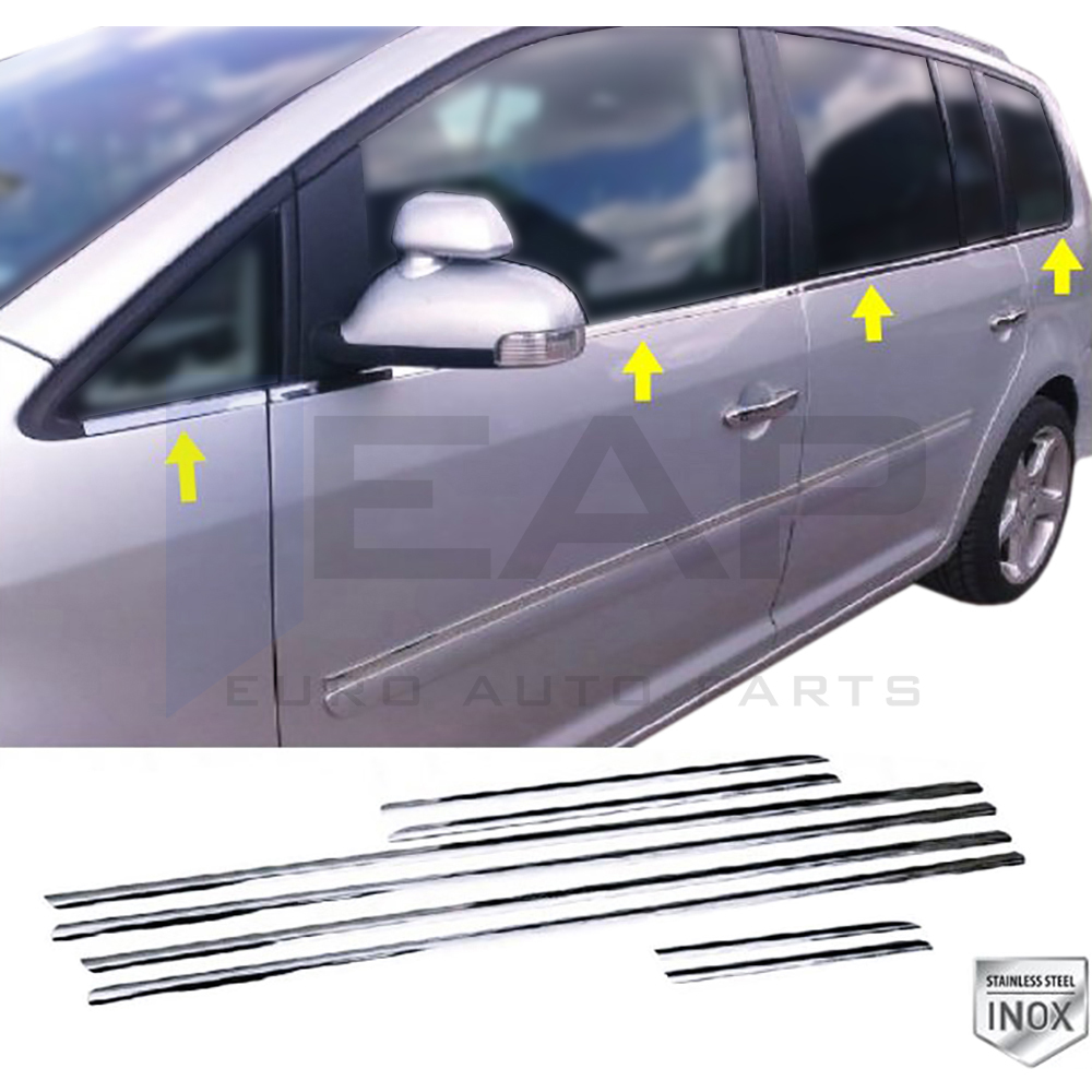 Window Frame Garnish - 8 Pcs - Stainless Steel